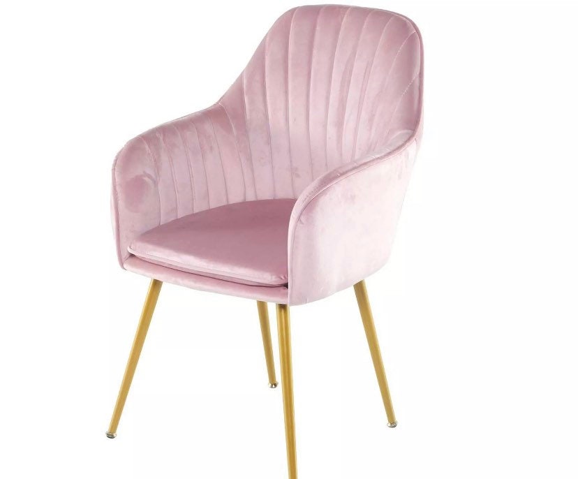 Blush Pink Velvet Memory Foam Dressing Table or Dining Table Etsy