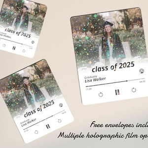 Holographic Laminate Graduation Magnet Collage Graduation Gift Master Bulk Graduation Magnet Favor Graduation Fridge Magnet Custom Grad Gift