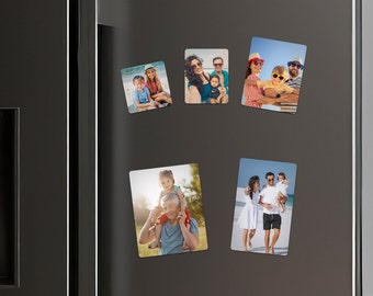 Photo magnets Personalized, Custom Fridge Magnets, Bulk Magnets, Family Vocation, gift for Parents, Special moment record, Holiday gift