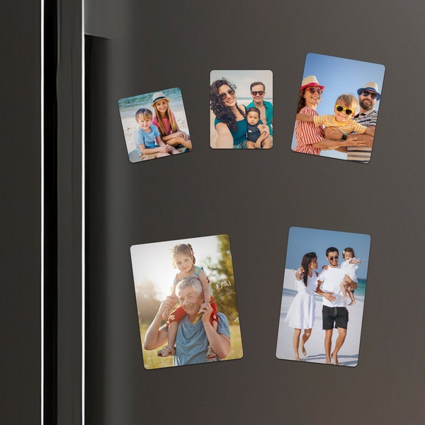 Photo magnets Personalized, Custom Fridge Magnets, Bulk Magnets, Family Vocation, gift for Parents, Special moment record, Holiday gift