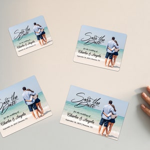 Custom Fridge Magnets Wedding Favors / Personalized Save the Date Photo Magnets / Custom Wedding Save the Date Magnetic Invitation