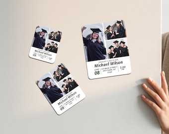 Custom Graduation Photo Magnet, Class of 2026, Party Favor