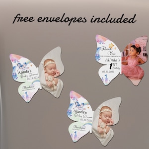 Personalized Butterfly Favor Magnet/1st Birthday Gift/Baby Shower Favors/Butterfly Party Favor Decor/Sweet 16 15/Ouinceañera Thank You Favor