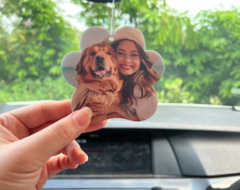 Picture Car Air Freshener/Double Sided/Sandalwood Neutral Scents/Car Truck Scent Car Fragrance/ Personalized Car Accessories Perfect Gift