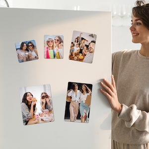 Custom Photo Fridge Magnet Set Refrigerator Magnet Father Day Gift Idea Personalized Picture Magnet Unique Gift for Best Friend Holiday Gift