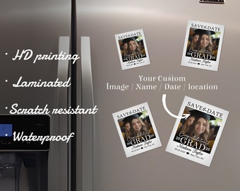 Custom Graduation Photo Magnets | Save The Date Favors