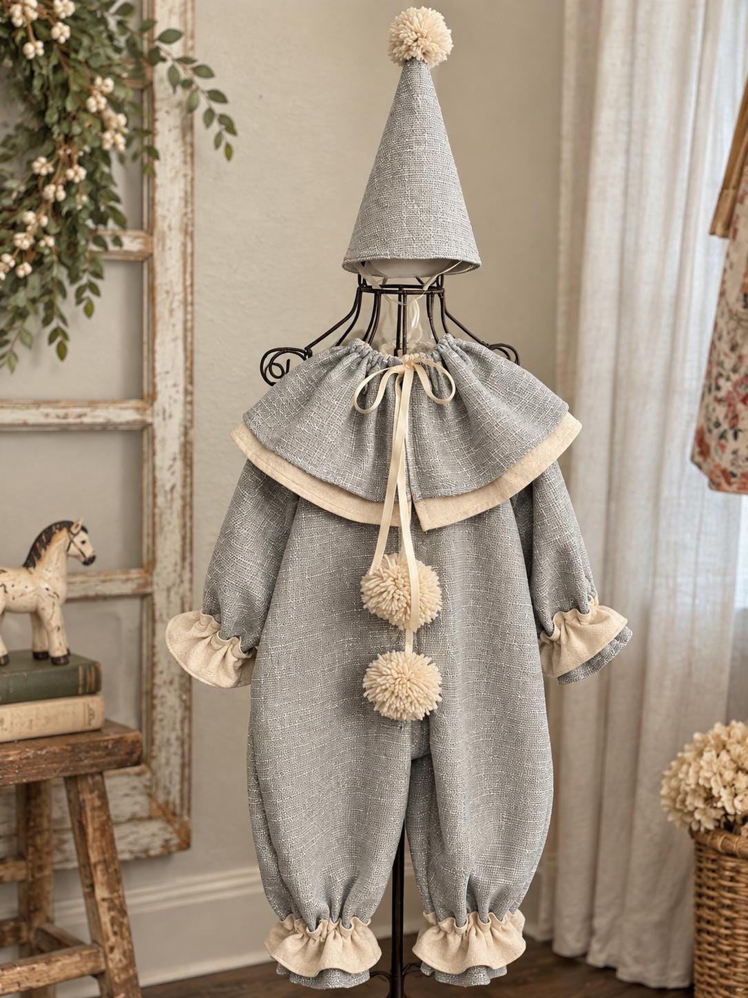 Pierrot Baby Costume - Etsy