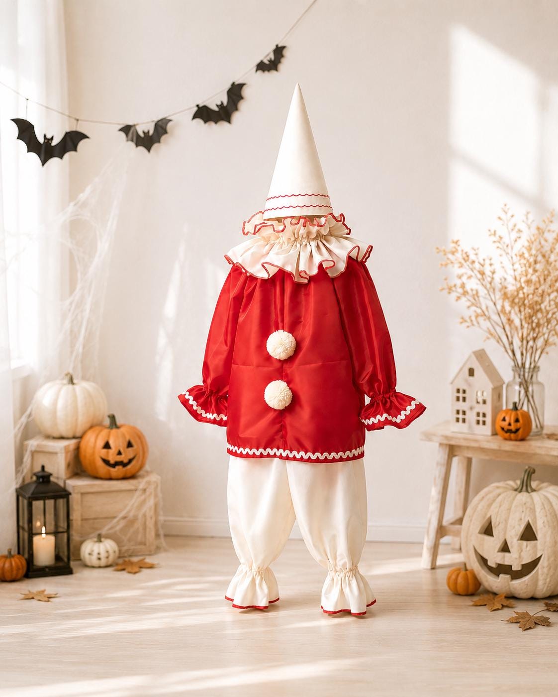 Pierrot Kids Clown Costume - Etsy