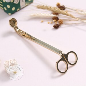 Gold Candle Wick Trimmer | Candle Wick Scissors For Cotton and Wood Wicks | Wick Trimmers | Durable, High Quality, Extra Sharp Cutter