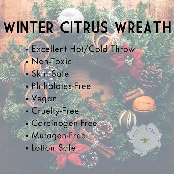 Winter Citrus Wreath, Fragrance Oil for Candle Making, Soap Making, and  Tarts