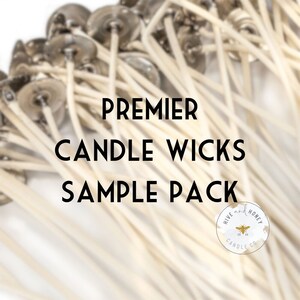 Premier 700 Series Candle Wicks Sample Pack | 6" Pretabbed, Prewaxed | All 25 Premier Sizes Included | Perfect for Coconut Blended Waxes