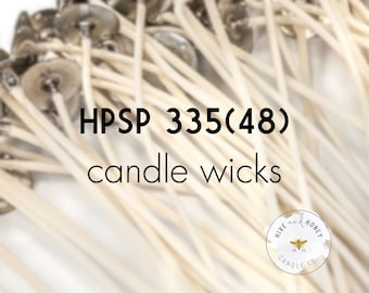 HPSP 335 (48) | 6" Pretabbed Wick | HPSP Candle Wicks | 6 Inches | Natural Prewaxed Wicks | Pack of 12 or 100 | Best Wicks For Coconut Wax