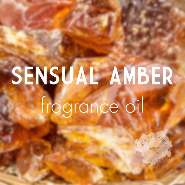 Sensual Amber Fragrance Oil for Candle Making and Soap Making | 2 oz, 4 oz, 8 oz, 16 oz | Amber Scent | Phthalate Free | Essential Oil