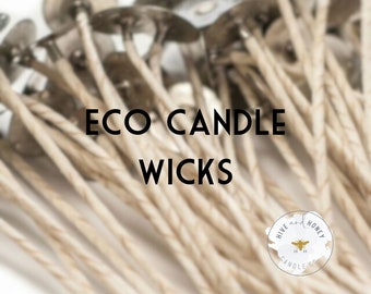 ECO Kerzendochte | 15 cm Vortabbed, vorgewachst | Bulk 12er Pack oder 100er Pack | Eco .75, Eco 1, Eco 2, Eco 4, Eco 6, Eco8, Eco 10, Eco 12, Eco 14