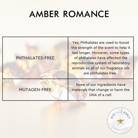 Amber Romance Fragrance Oil for Candle Making and Soap Making 1 Oz, 4 Oz, 8  Oz, 16 Oz Jasmine, Vanilla, Musk, Floral Phthalate Free 