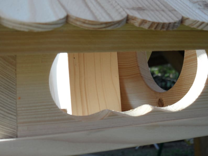 Weather resistant Impregnated aviary Larch wood feeder with feed silo for hanging and placing image 7