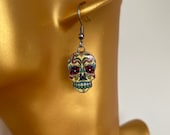 Sugar Skull Earrings, Skull Earrings, Sugar Skull, Day Of The Dead Earrings, Women Earrings, Gift idea, Gift,