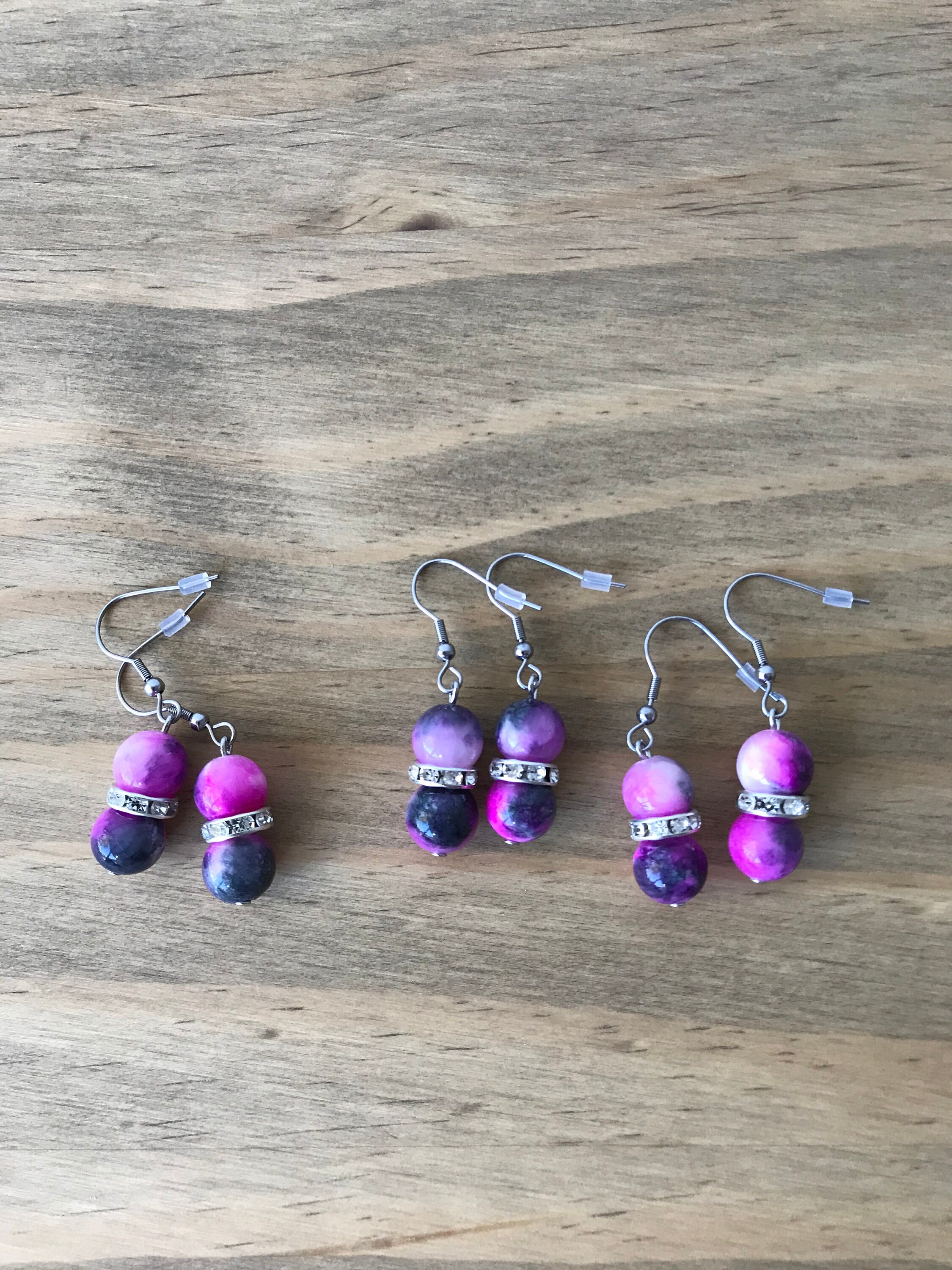 Purple Dangle Drop Earrings Persian Gemstone Earrings Gift - Etsy