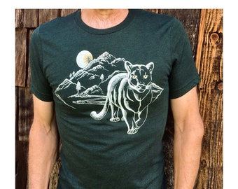 Mountain Lion T Shirt - Etsy