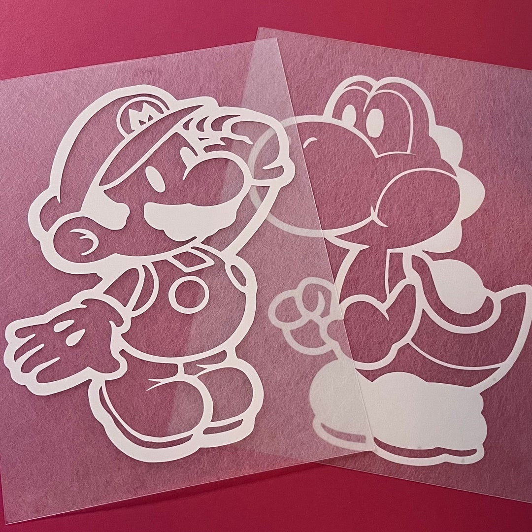 Paper Mario Vinyl Decals Car Decals Computer Decals Etsy