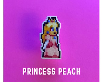 Princess Peach Pin | Super Mario | Lanyard Pin | Gamer Pin | collectors Pin | Gameroom decor