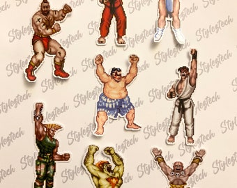 Street Fighter 2 Stickers - set 1