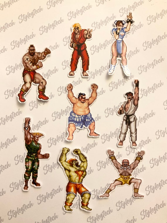 Zangief Retro Japanese Street Fighter - Street Fighter - Sticker