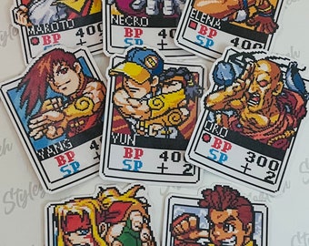 Street Fighter 2 | Card Fighters - set 4 | vinyl stickers | Laptop stickers | Game stickers