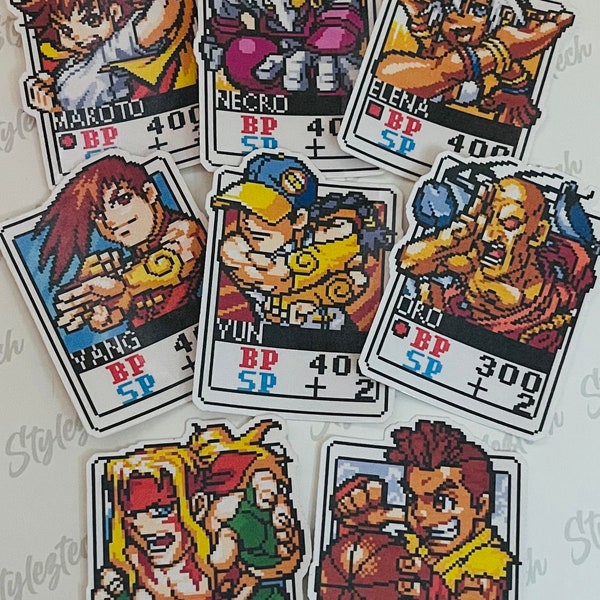 Street Fighter 2 | Card Fighters - set 4 | vinyl stickers | Laptop stickers | Game stickers