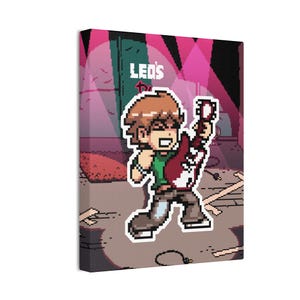 Scott Pilgrim playing Guitar - Scott Pilgrim VS The World Game - Canvas Wrap