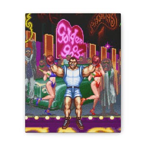 Balrog  - Street Fighter 2 - Canvas Wrap - Wall Art - Game Room Decor