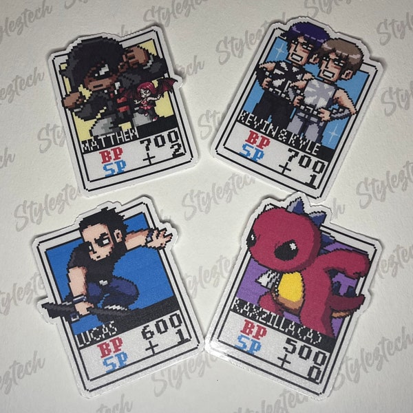 Scott Pilgrim VS. The World | Card Fighters - set 2 | vinyl stickers | Laptop stickers | Game stickers | card game