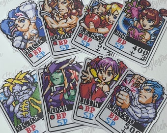 Street Fighter 2 | Card Fighters - set 7 | vinyl stickers | Laptop stickers | Game stickers