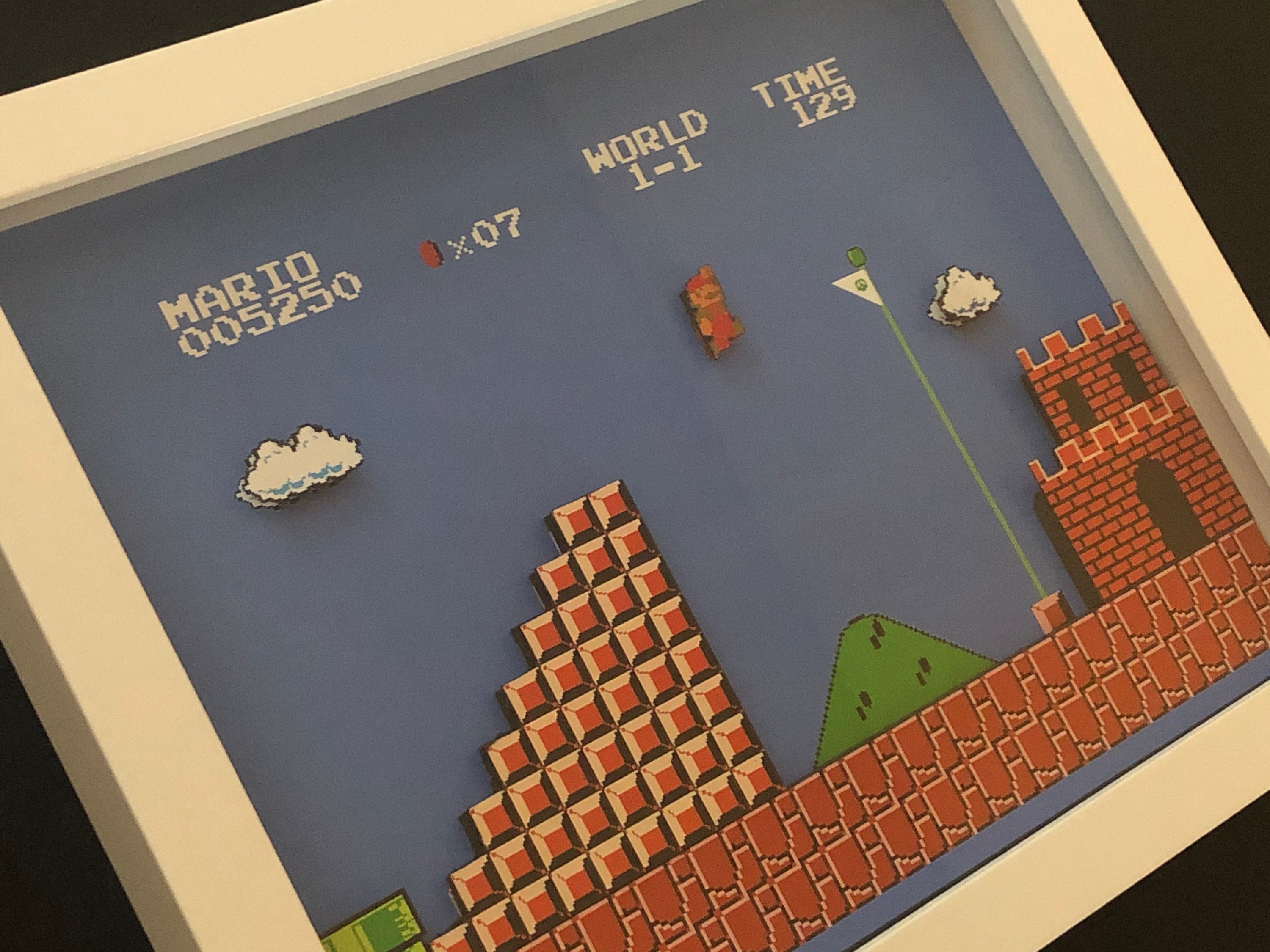 Mario Bros ShadowBox Art