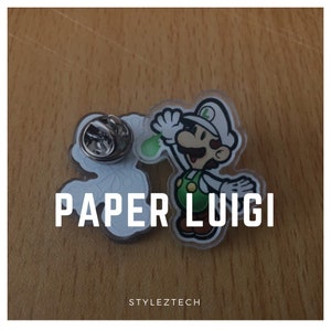 Fire Paper Luigi - Paper Mario Pin