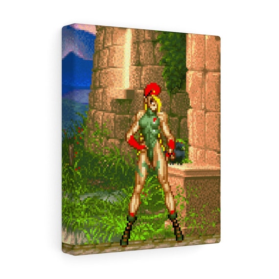 Cammy Street Fighter 2 Canvas Wrap Wall Art Game Room 