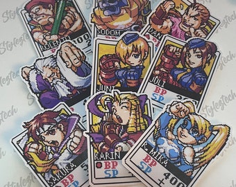 Street Fighter 2 | Card Fighters - set 3 | vinyl stickers | Laptop stickers | Game stickers