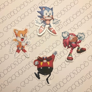 Sonic the Hedgehog stickers - set 1 - Laptop Stickers - Computer stickers - Vinyl stickers
