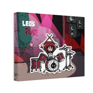 Kim Pines playing the Drums - Scott Pilgrim VS The World - Canvas Wrap