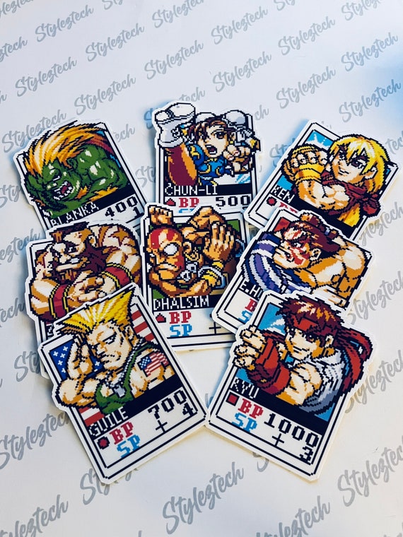 Sticker Street Fighter Guile Pixel 16 Bits