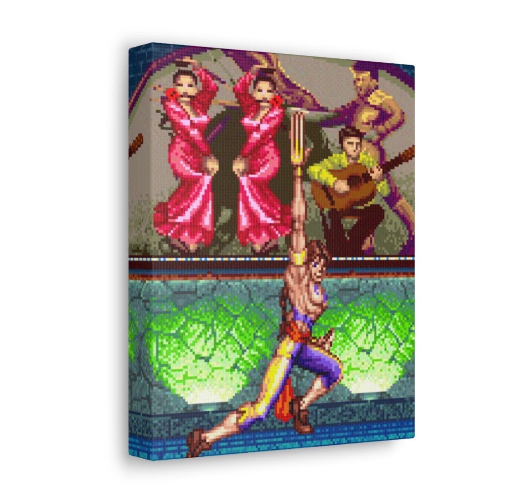 Cammy Street Fighter 2 Canvas Wrap Wall Art Game Room 