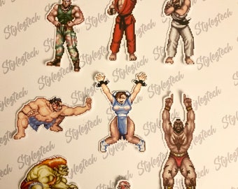 Street Fighter 2 Stickers- Set 1 - 2