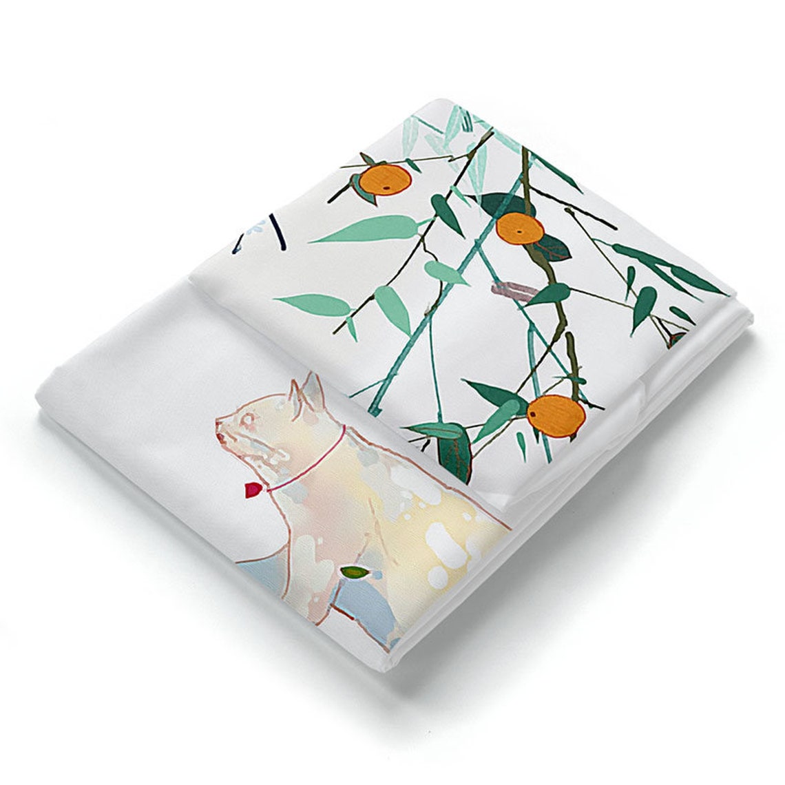 Japanese Style Shower Curtain Cat Shower Curtain Hand Etsy