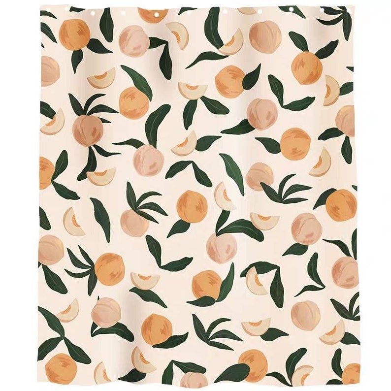 Peachy Shower Curtain Peach Etsy