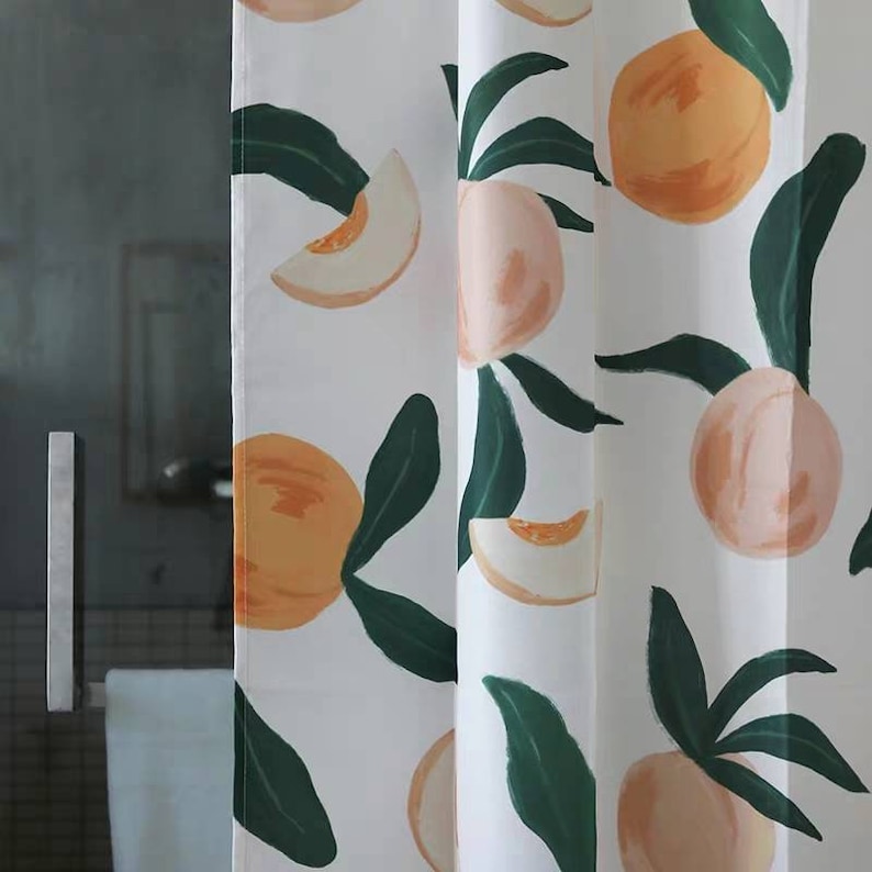 Peachy Shower Curtain Peach Etsy