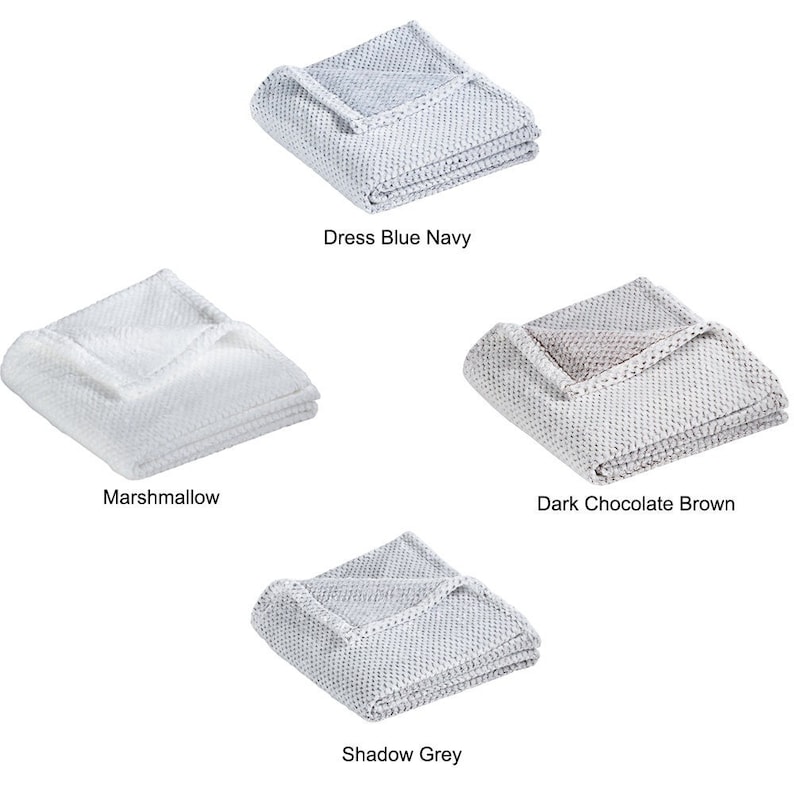 four different types of towels with names on them