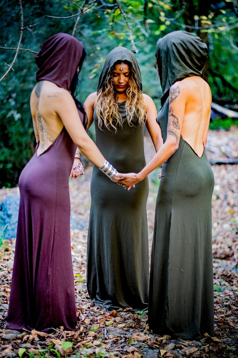 Purple Backless Dress Goddess Dress Priestess Dress Hooded - Etsy Australia