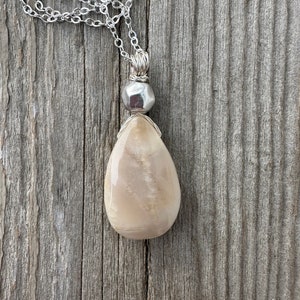 Moonstone Necklace for New Beginnings, Intuition and Luck.