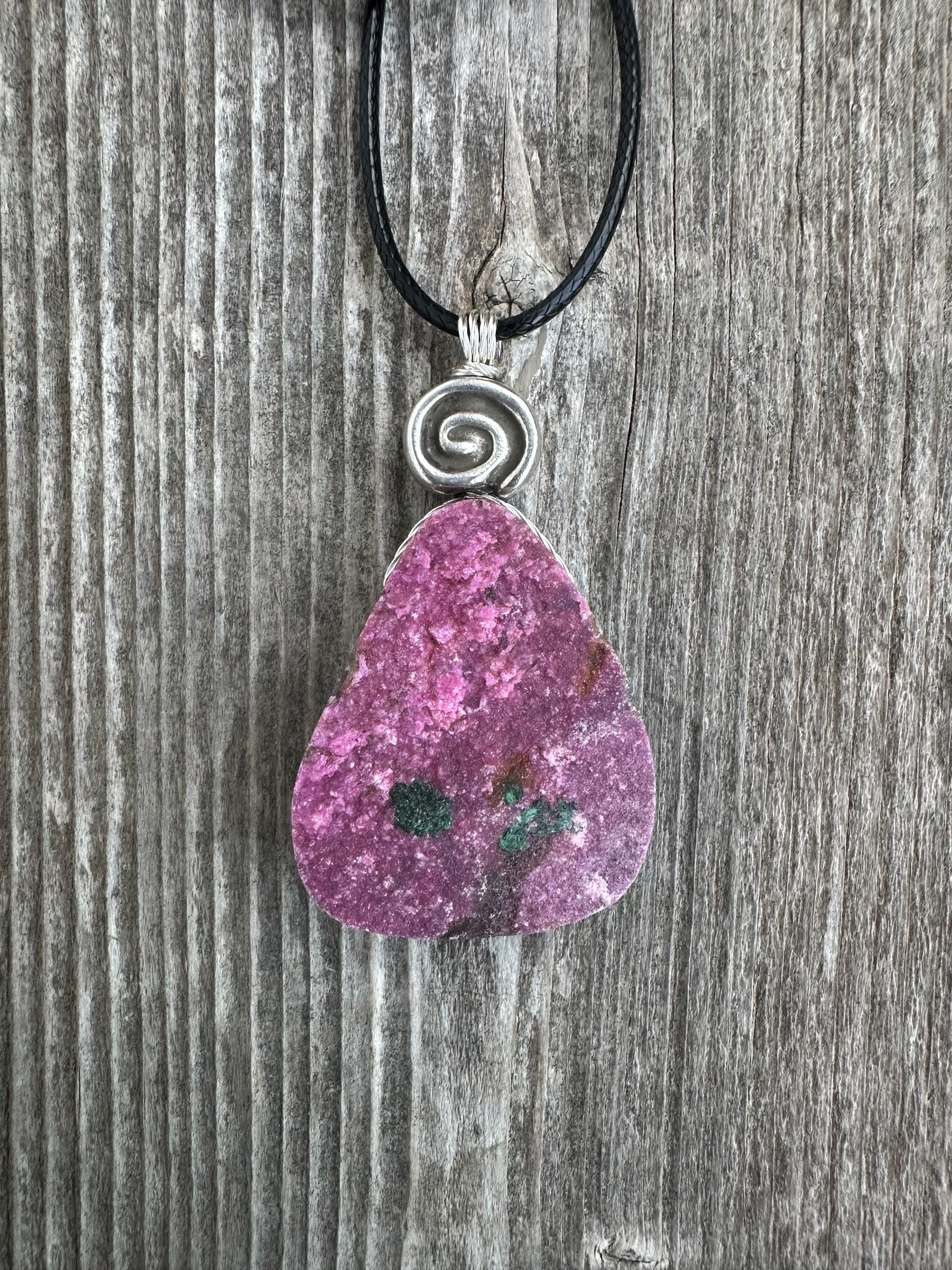Cobalt Calcite for Love and Empathy. Swirl to Signify Consciousness.