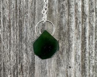Canadian Jade Necklace for Abundance, Luck and Heart Chakra Connection.